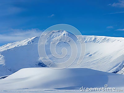 SNOWY MOUNTAINS ALEUTIAN ISLANDS Stock Photo